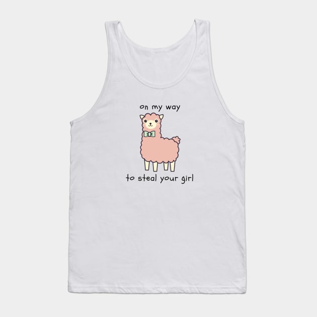 On My Way To Steal Your Girl Alpaca Tank Top by NoColorDesigns